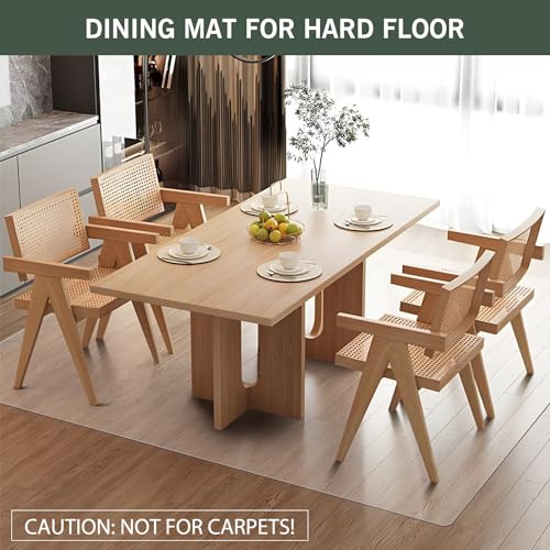 TIXPOL Clear 5' x 7' Waterproof Non-Slip Vinyl Floor Mat for Living Room & Kitchen