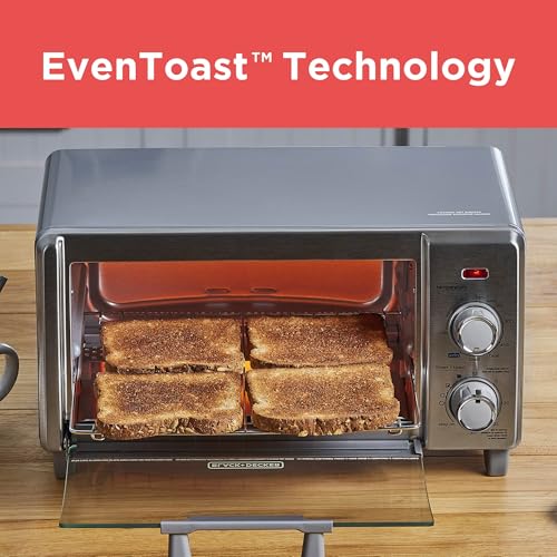 BLACK+DECKER 4-Slice Air Fry Toaster Oven - Medium Capacity 5-in-1 Countertop Oven