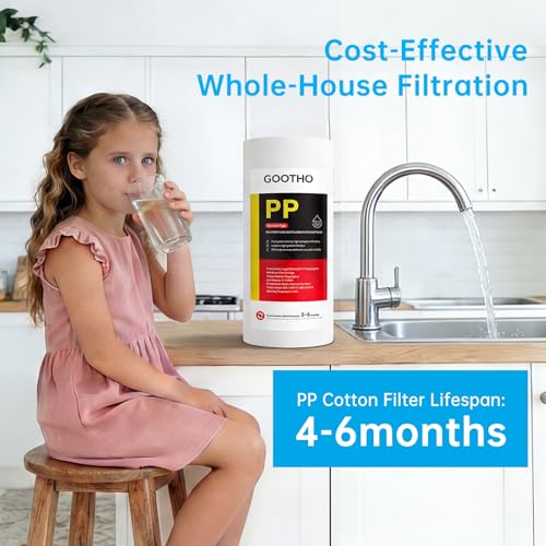 20x4.5-Inch 5-Micron Whole House Sediment Filter Cartridge - 6 Pack, Universal Fit