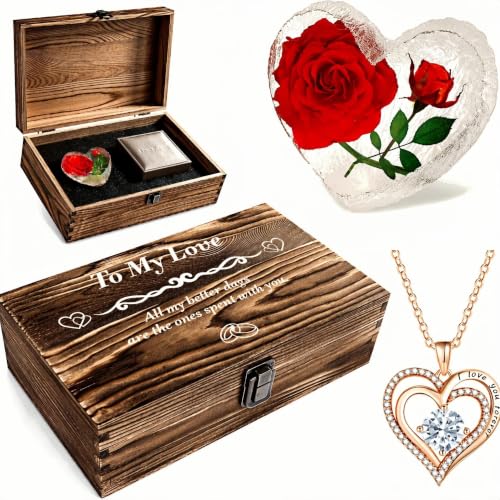 My Love White Anniversary Keepsake Gift Set for Wife in Wooden Box