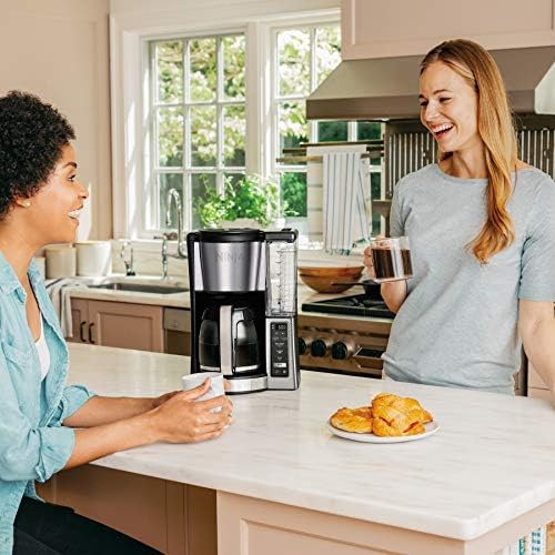 Refurbished Ninja 12-Cup Programmable Coffee Maker Black/Silver 60oz - Hotter Brew Technology