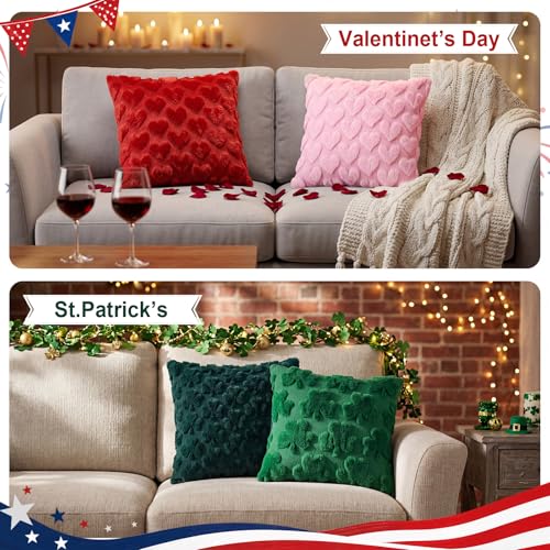 Moukeren 18Pcs Holiday Pillow Covers 18x18 in Seasonals Set – 4 Seasons, 3D Patterns