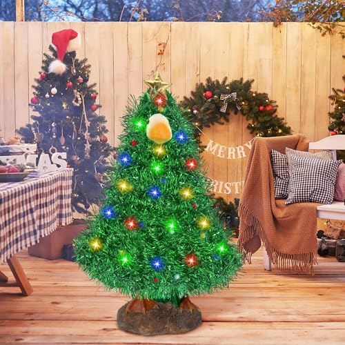 Arrowbash 23" Christmas Tree Goose Outfit Funny Hats for Yard Lawn Decor