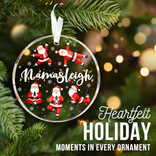ZAGKOO Yoga Christmas Ornament 2026 – Santa Poses, Gift for Yoga Lovers