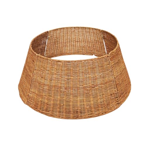 Xavia Handicrafts Woven Rattan Christmas Tree Collar 27 Inch - Rustic Tree Stand Cover