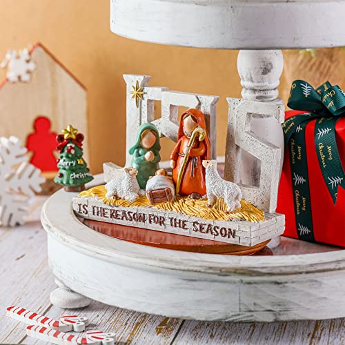 Geosar Jesus Nativity Scene Figures Holy Family Christmas Creche Set