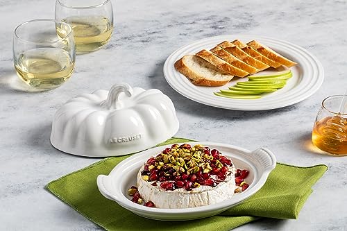 Le Creuset Pumpkin Butter Dish Persimmon - Autumn Seasonal Stoneware Serving
