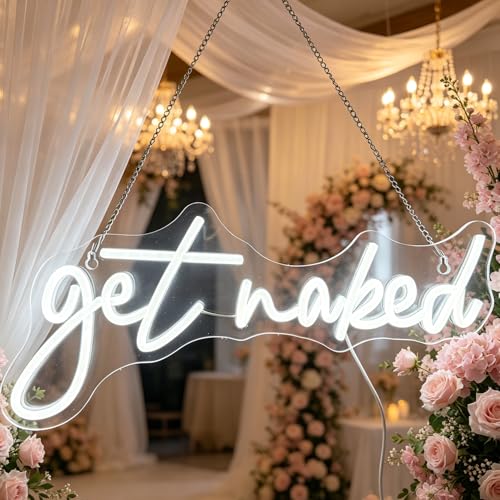 QiaoFei Led Get Naked Neon Sign Letters USB Powered Lights for Room