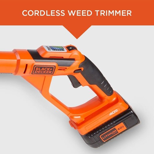 BLACK+DECKER 40V MAX String Trimmer | 13-Inch Lawn Edger with Extended Reach - Battery Not Included