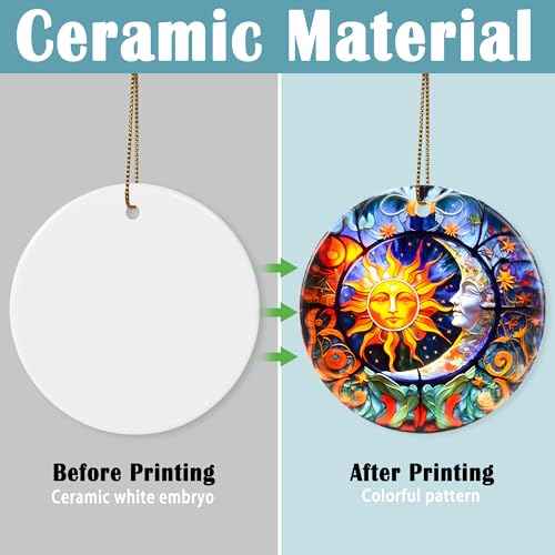 Sun and Moon Christmas Ornaments - Bumblebee Ornaments for Tree, Holiday Keepsake Gift Exchange