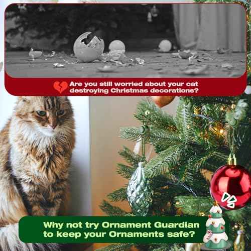 Christmas Ornament Guardian, Adjustable Ornament Hooks for Hanging Small Large Heavy Ornaments, Ornaments Hanger Hooks for Christmas Tree Hanging Holiday Ornaments (24)