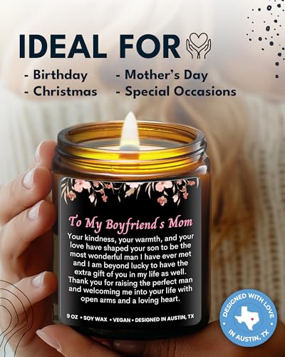 Boyfriend's Mom Candle - Thoughtful Gift for Her, Lavender & Sage Scent, Gift-Ready Home Fragrance by Rosa Vila