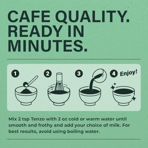 Tenzo Matcha Green Tea Powder Organic Sweetened 35.27 oz - Ceremonial Grade Latte Mix