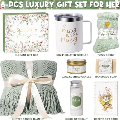 Self Care Get Well Soon Gift Basket for Women - Sage Green Care Package