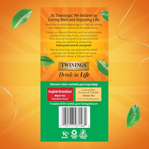 Twinings Irish Breakfast Black Tea Bags - 50 Count Pack of 6, Bold & Rich, Individually Sealed