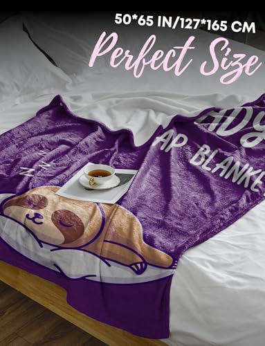 Violet Huglanket Boss Lady Gift – Funny Nap Blanket for Women, 60 x 80 inches