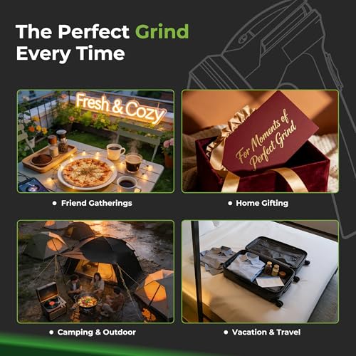 Electric Seed Grinder - USB-C Rechargeable Spice Mill, Black & Black