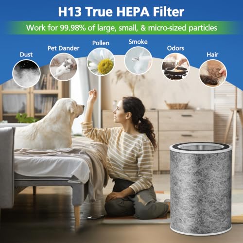 2 Pack HP201 Replacement Filter for Shark HP202 HP302 Air Purifier MAX