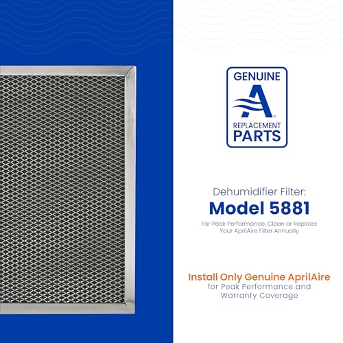 AprilAire MERV 8 Washable Dehumidifier Filter for E080 E100 12x13.5