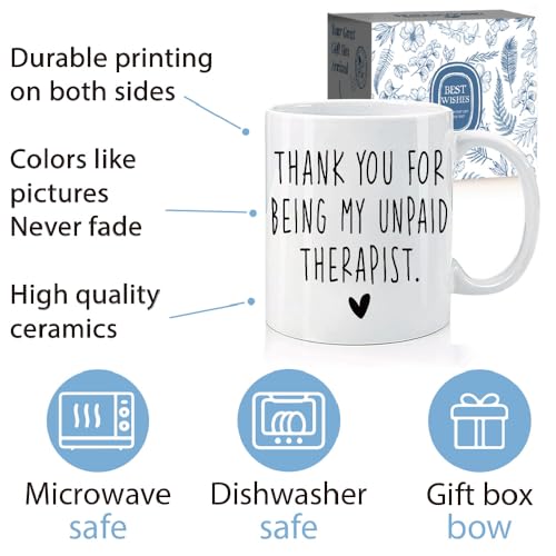 Therapist Friendship Mug for Women - Funny Coffee Gift for Mental Health & Occupational Therapy