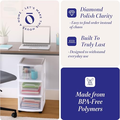 White 3-Tier Storage Cart with Removable Wheels - 2 Pack