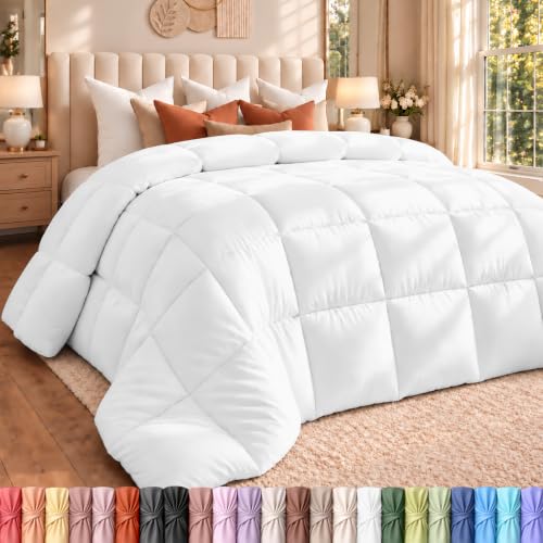 Utopia Bedding King Size Comforter - White Duvet Insert 90 x 102 Inches