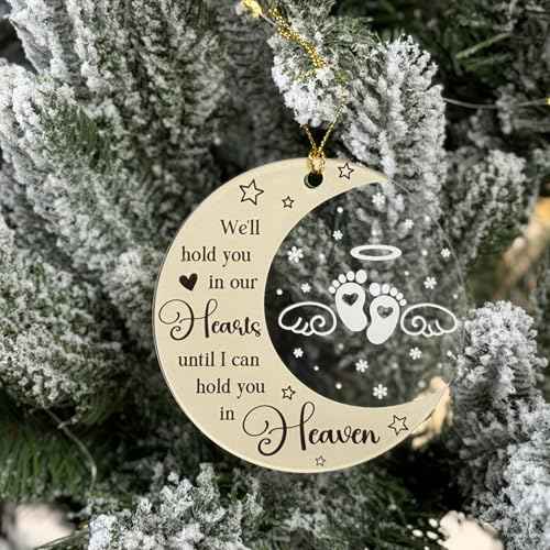 Baby Memorial Gift - Infant Loss and Miscarriage Ornament for Christmas Tree - Stillborn Angel Sympathy Gifts for Mom/Dad (H50)