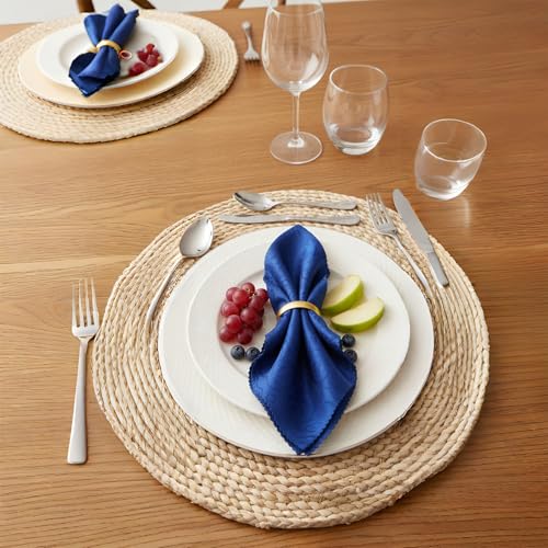 Milaloko 20 Pcs Napkin Rings Set - Elegant Semi-Circle Buckle, Metallic Finish, Thanksgiving & Christmas Table Decor