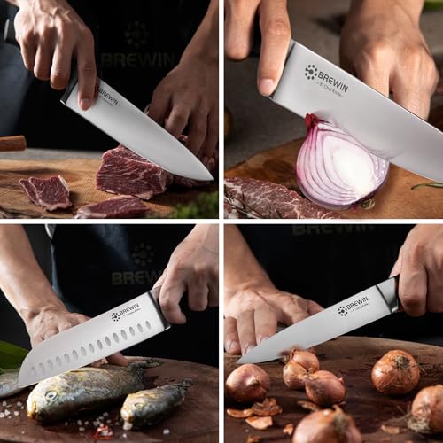 Professional Kitchen Knife Set - 3-Piece Chef, Santoku & Utility Knives, High Carbon Stainless Steel