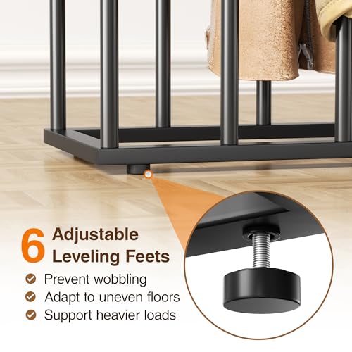 Pickpiff Extra Large Freestanding Boot Rack for 10 Pairs - Black, Easy Assembly