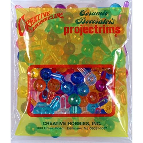 Creative Hobbies¢ç Plastic Lites for Ceramic Christmas Trees, Faceted Globe Light Ornaments, Multi Colors, 100 Piece Pack