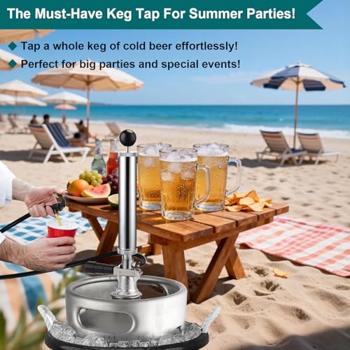 Ferroday 8-inch Keg Tap Pump for US D-System Beer Kegs - Draft Dispenser