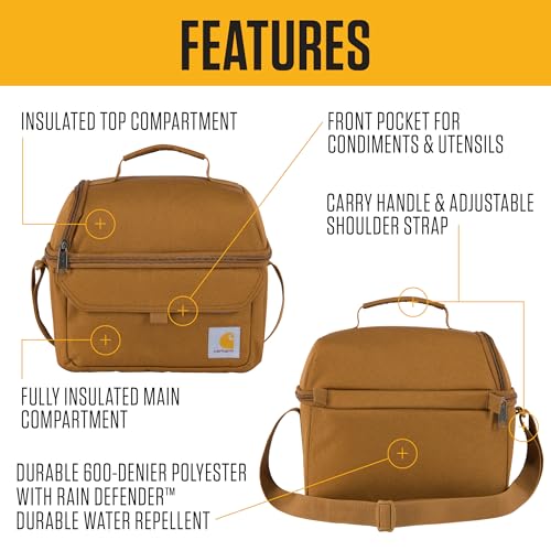 Carhartt Insulated 12 Can Cooler Lunchbox - Large Black Lunch Bag