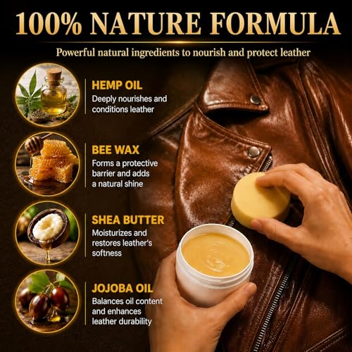Wood & Leather Furniture Repair Salve with Sponge - 8oz - Natural Care for Dull & Dry Surfaces