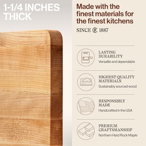 John Boos 20" x 15" Rectangular Maple Wooden Cutting Board - Reversible Kitchen Prep