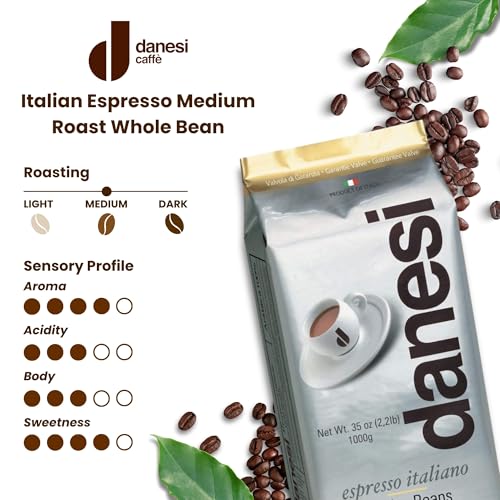 Danesi Caffe Gold Italian Whole Bean Espresso Coffee 35.2 oz Caramel Variant