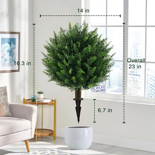 4PCS UV Resistant Fake Bushes Artificial Shrubs for Outdoors