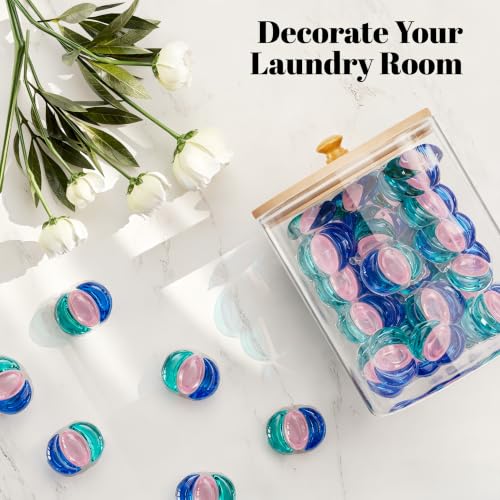 HomePekite Bamboo & Glass Laundry Pods & Dryer Sheet Storage Set - 2+1 Pack