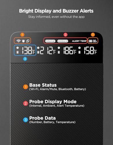 GoveeLife Wireless Meat Thermometer with 4 Probes, App & Alerts