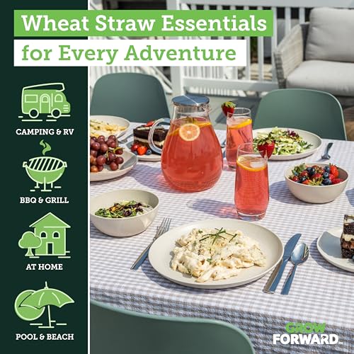 Grow Forward 16-piece Premium Wheat Straw Dinnerware Sets for 4 -