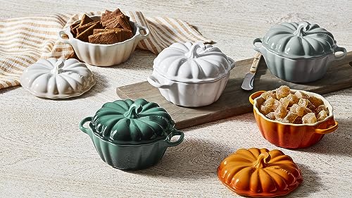 Le Creuset 12oz Persimmon Pumpkin Cocotte - Stoneware Mini Casserole