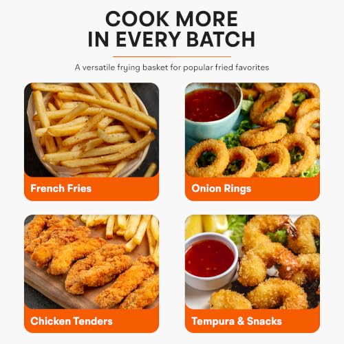 Blue Deep Fryer Basket 2-Pack Commercial-Grade Food-Ready Utensils