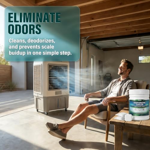 Evaporative Cooler Tablets - 20 Pack for Water Odor & Scale Prevention