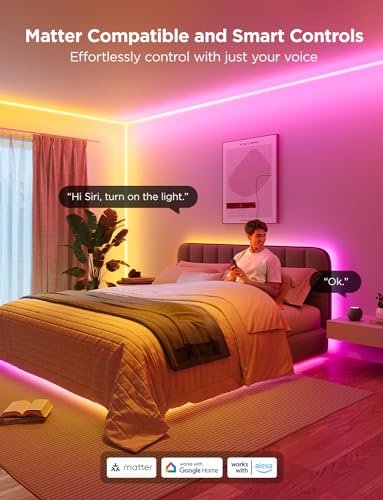 Govee RGBIC Neon Rope Light 16.4ft Wall LED Strip for Bedroom & Home Decor