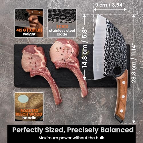 5.8 Inch Cleaver Knife - Japanese Steel Meat & Vegetable Chopping Knife