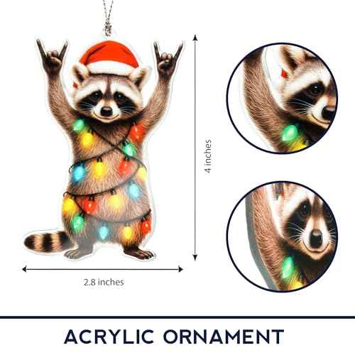 Raccon Gifts - Raccoon Christmas Ornaments - Animal Lovers Ornaments - Racoon Ornament - Christmas Ornament 2025 - Christmas Ornament 2025 - White Elephant Gifts - Xmas Tree Funny Decoration