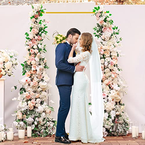 Wedding Arch Backdrop Stand 6.6ft x 4ft Square Gold Metal Frame for Ceremony