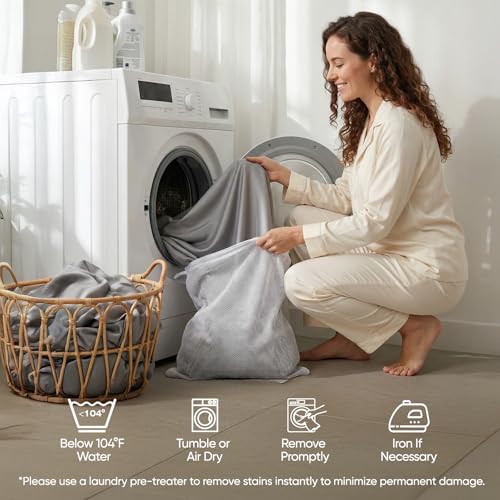 Charcoal Queen Size Bamboo Viscose Tencel Sheets Set Luxury Cooling & Softness
