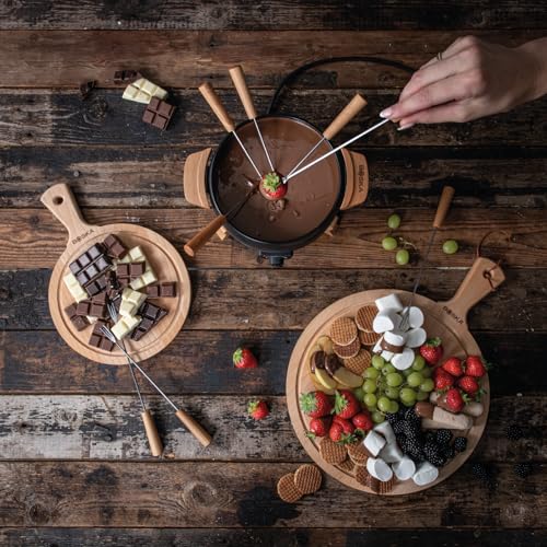 Boska Electric Fondue Set Party - 2.4 Quart, Adjustable Temp with 8 Forks