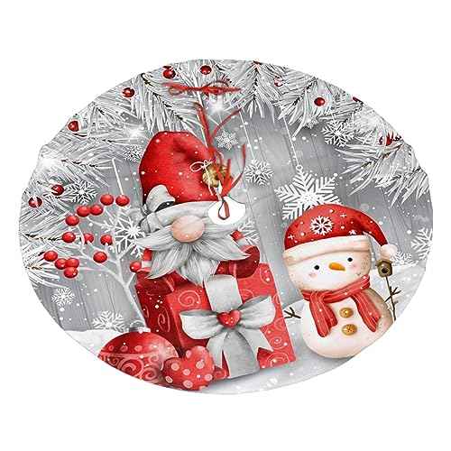 Gnomes Christmas Christmas Tree Skirt 36" for Xmas Halloween New Year Holiday Party Home Tree Mat Decor Ornaments Decoration
